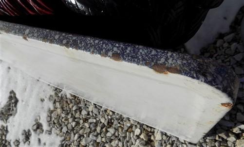 Black & White Porcelain Table Top Panel, Kitchen Cupboard Hoosier Enamel A41