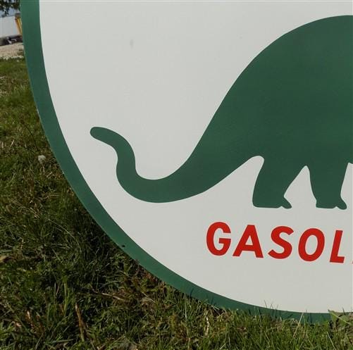 Sinclair Dino Gasoline Sign, Double Sided Metal Porcelain Advertising Sign A