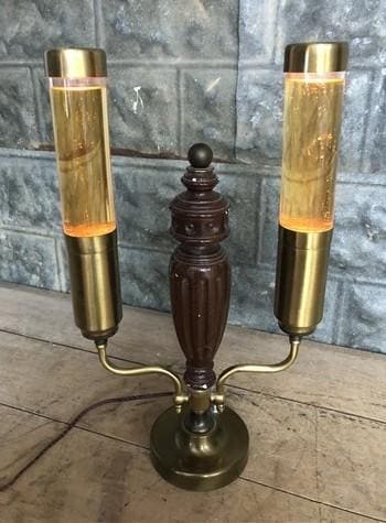 Home & Living > Lighting > Lamps, Shades & Bases > Lamps > Accent Lamps - 1960s Florence Art Astro Lite Double Glitter Lav...