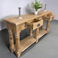 60" Sofa Table with Drawers, Coffee Table, Entryway Console Table Natural Wood A