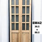 French Double Door (30.5x80.5) 8 Pane Frosted Glass Door European Styled EM42
