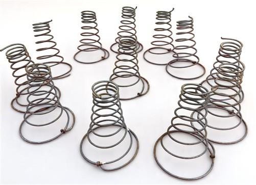 Craft Supplies & Tools > Raw Materials > Metal - 12 Rustic Bed Spring Coils, Tornado Spiral Mattress Coils, French Country...