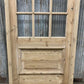 Antique French Single Door (33x92.5) Glass Pane Door with Jamb, Encased Door T32