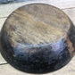 Dark Wood Bowl, Rustic Farmhouse Table Decor, Carved Wooden Bread Bowl A23