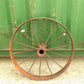2 Cast Iron Implement Wheels, Wagon Wheel, Tractor Steel Rims, Industrial Age F