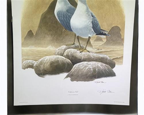 Art & Collectibles > Prints > Lithographs - Richard Sloan, California Gull, Signed Print, 28x22, Wade Collection, Plate 31...