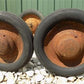 4 Vintage Metal Baby Buggy Wheels Pedal Car Garden Cart Pumpkin Wagon A49