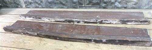Pair Crown Molding Headers, Trim Door Window Pediment Architectural Salvage B39