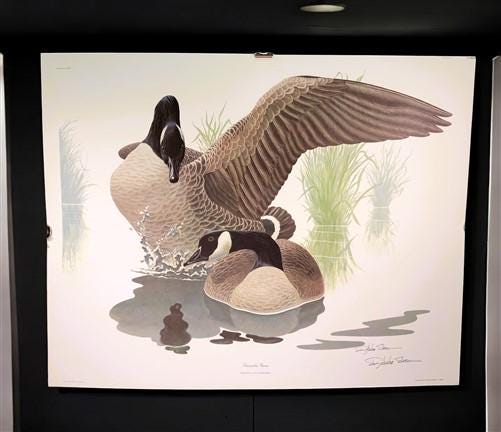 Art & Collectibles > Prints > Lithographs - Richard Sloan, Canada Goose, Signed Print, 28x22, Wade Collection, Plate 16 by...