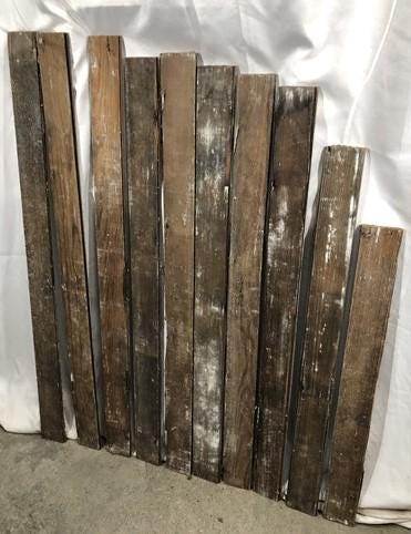 Craft Supplies & Tools > Raw Materials > Wood > Boards & Planks - Reclaimed Wainscoting Bead Board Pieces, Architectural S...