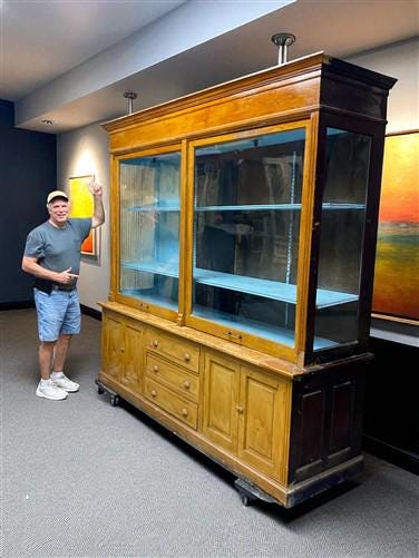 Home & Living > Furniture > Office Furniture - 8' Retail Store Display Cabinet, Vintage Apothecary, Backbar, Display Case,...