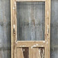 Antique French Single Door (31x86.5) Glass Pane Door with Jamb, Encased Door T10