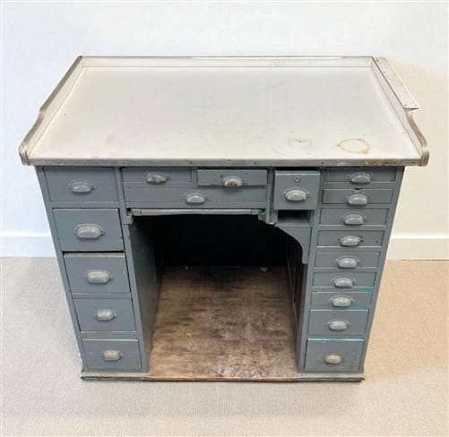Home & Living > Furniture > Office Furniture > Desks - Watchmaker Bench, Vintage Jewelers Workbench, Entry Hall Table, Ind...