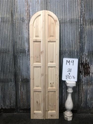 Arched French Double Doors (21x80.5) Panel Doors, European Styled Doors M9