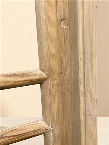 Antique French Single Door (29 x90) Glass Pane Door with Jamb, Encased Door T39