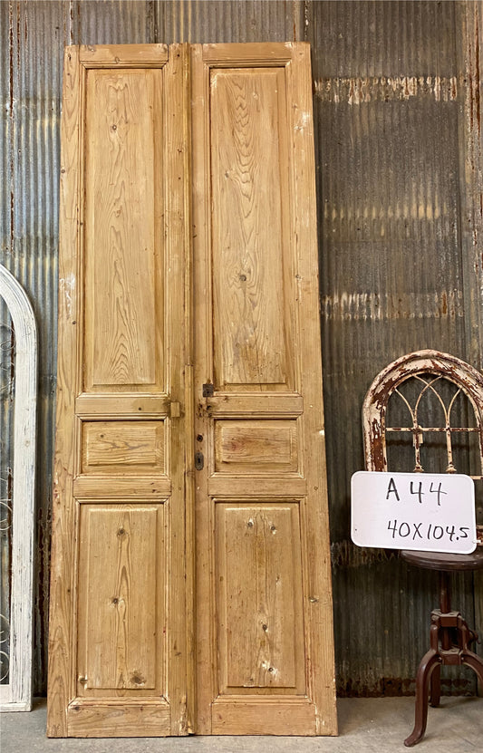 Antique French Double Doors (40x104.5) Raised Panel European Reclaimed Doors A44