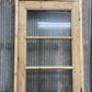 Antique French Single Door (27x92.5) Glass Pane Door with Jamb, Encased Door T23