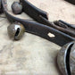 16 Sleigh Bells Horse Rein Leather Strap, Christmas Winter Brass Jingle Bells R