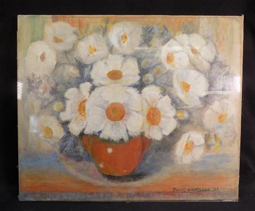Wall Art - 1920s Sweet Laura Lee Depression Era Folk Art Paint Canvas Plexi, Original J by The Old Grainery