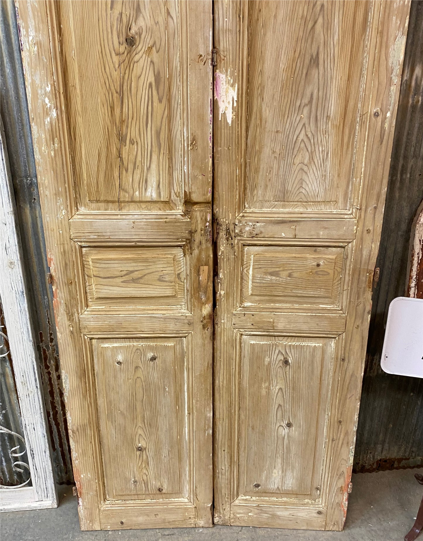 Antique French Double Doors (40x104.5) Raised Panel European Reclaimed Doors A44
