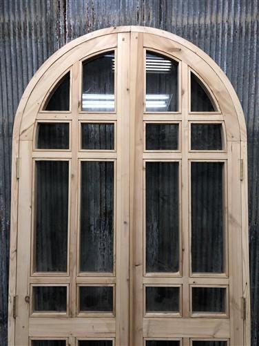 Home & Living > Home Improvement > Doors & Locks > Doors - Arched French Double Door (48x96) 14 Pane Glass Door European S...