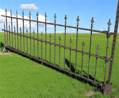 Home & Living > Outdoor & Gardening > Garden Decoration > Yard Art - Wrought Iron Vintage Fence Panel (97x41) Architectura...