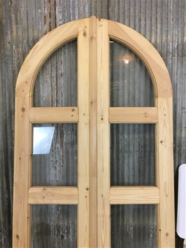Home & Living > Home Improvement > Doors & Locks > Doors - Arched French Double Doors (36x80.5) 3 Pane Glass European Styl...