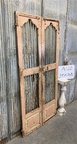 Home & Living > Outdoor & Gardening > Garden Decoration > Yard Art - Vintage Indian Garden Gates, Carved Metal Teak Doors,...
