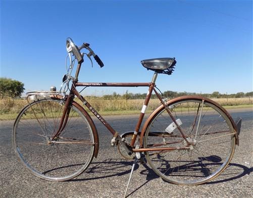 Toys & Games > Sports & Outdoor Recreation > Bikes & Cycling > Bicycles - Chicago Schwinn Bicycle, Brown 3 Speed World Tou...