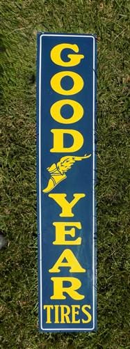 Home & Living > Home Decor > Wall Decor > Wall Hangings > Signs - Good Year Tires Porcelain Metal Sign, Good Year Advertis...