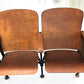 Home & Living > Furniture - 4 Vintage Wood Folding Theater Seats, Auditorium Seats, Entryway Bench, E10 by The Old Grainery