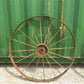 2 Cast Iron Implement Wheels, Wagon Wheel, Tractor Steel Rims, Industrial Age A