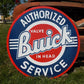 Buick Authorized Service Sign, 2 Sided Metal Porcelain Advertising Buick Sign,