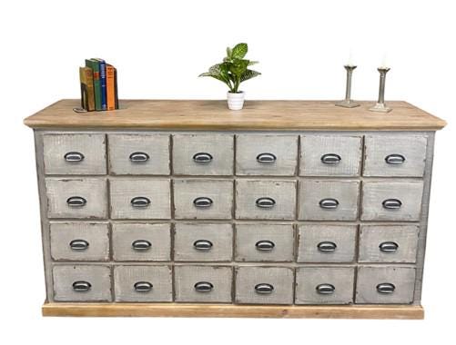 Home & Living > Furniture - 24 Drawer Gray Apothecary Cabinet, Store Cabinet Store Display Pharmacy Cupboard by The Old Gr...