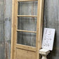 Antique French Single Door (28.25x82) Glass Pane Door with Jamb, Encased Door T3