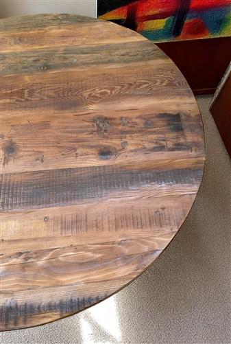 Home & Living > Furniture > Dining Room Furniture > Kitchen & Dining Tables - Rustic Round Table, Vintage Dining Room Tabl...
