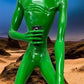 Art & Collectibles > Sculpture > Figurines - Sitting Green Alien Statue, Little Green Place Man, UFO Extra Terrestrial, A...