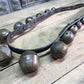 Home & Living > Home Decor > Home Accents > Bells - 17 Sleigh Bells Horse Rein Leather Strap, Christmas Winter Brass Jingl...