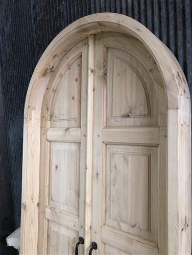 Arched French Double Door (36x80) Panel Doors, European Styled