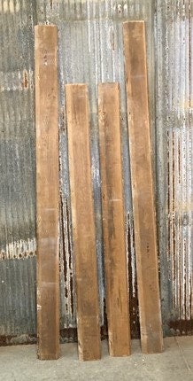 Home & Living > Home Improvement > Moldings & Trim - 4 Wood Trim Pieces, Architectural Salvage, Reclaimed Vintage Crown Mo...