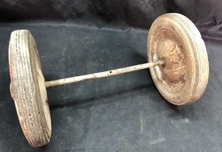 4 Wagon Wheels, Pedal Car, Garden Cart, Pumpkin Wagon, Vintage Goodyear A55