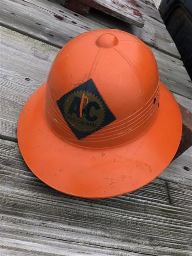 Art & Collectibles > Collectibles > Advertisements - Allis Chalmers Pith Helmet, Vintage Tractor Advertising Hat, AC Sign,...