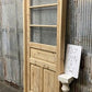Antique French Single Door (32x79.5) Glass Pane Door with Jamb, Encased Door T37