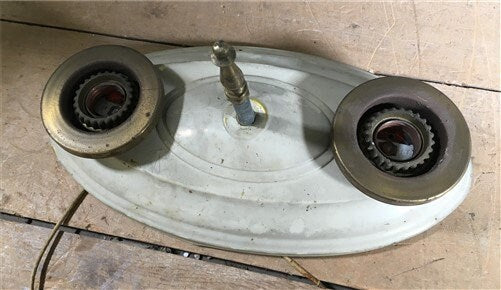 2 Lamp Ceiling Flush Mount Light Fixture, Vintage John Virden Value Lighting