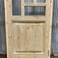 Antique French Single Door (27.5x82) Glass Pane Door with Jamb, Encased Door T13