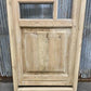 Antique French Single Door (27.5x82) Glass Pane Door with Jamb, Encased Door T13