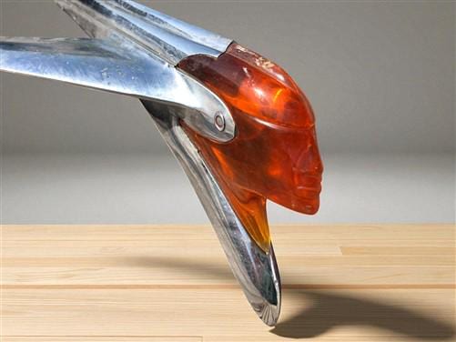 Art & Collectibles > Collectibles - 1950 Pontiac Indian Chieftan Jet Airplane Art Deco Chrome Hood Ornament 513872 by The...
