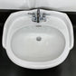 Porcelain Pedestal Sink, Vintage White Bathroom Sink, Architectural Salvage, A