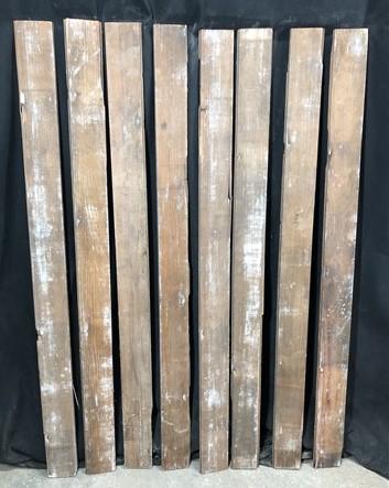 Home & Living > Home Improvement > Moldings & Trim - 8 Reclaimed Wainscoting Bead Board Pieces, Architectural Salvage Vint...