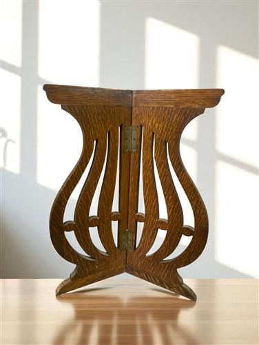 Tri Fold Wood Table Base, Plant Stand, Collapsible Folding Table Stand